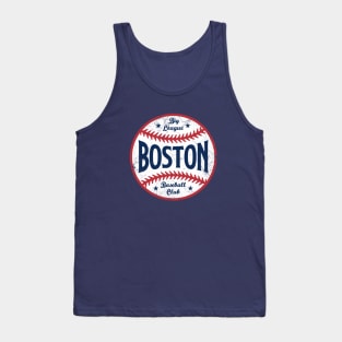 Boston Retro Big League Baseball - Navy Tank Top